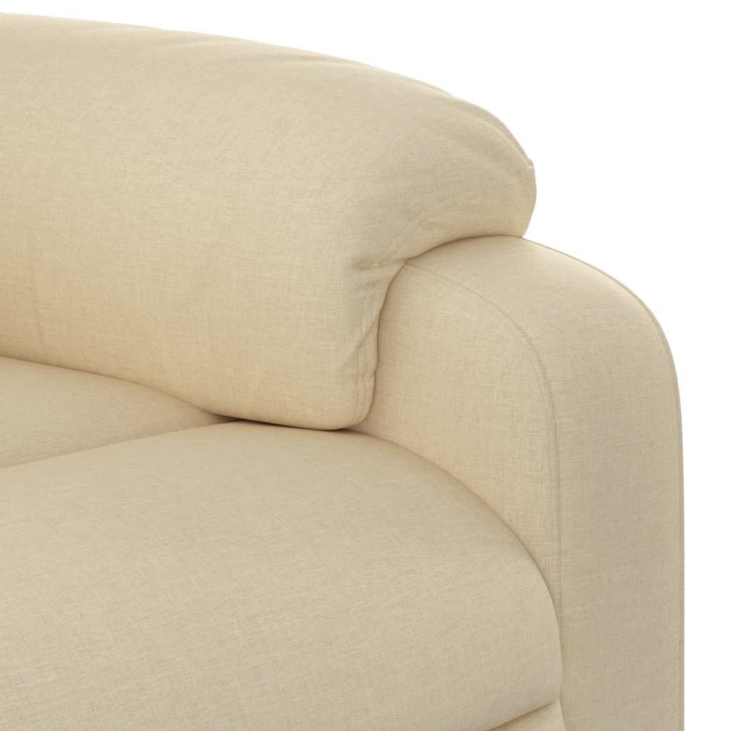 vidaXL Electric Stand up Massage Recliner Chair Cream Fabric