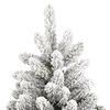 vidaXL Artificial Hinged Christmas Tree with Flocked Snow 240 cm