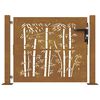vidaXL Garden Gate 105x105 cm Corten Steel Bamboo Design