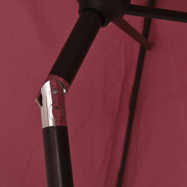 vidaXL Garden Parasol Burgundy 200x224 cm Aluminium