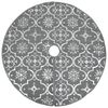 vidaXL Luxury Christmas Tree Skirt with Sock Grey 122 cm Fabric