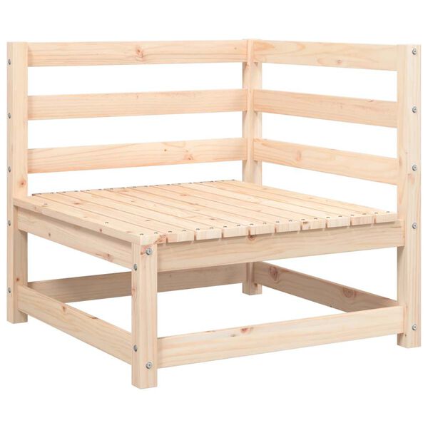 vidaXL Garden Sofa Corner with Cushions Solid Wood Pine