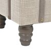 vidaXL Storage Bench 111 cm Cream Solid Wood Fir&Fabric