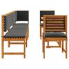 vidaXL Garden Bistro Set 6 pcs Brown Solid Acacia Wood