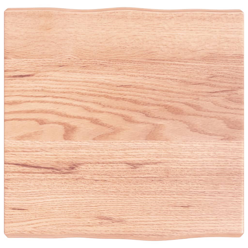 vidaXL Table Top Light Brown 40x40x(2-4) cm Treated Solid Wood Live Edge