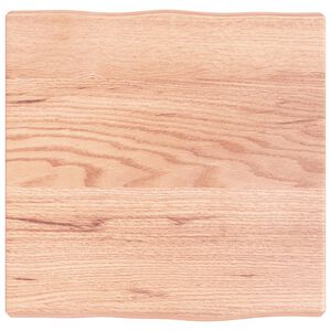 vidaXL Table Top Light Brown 40x40x(2-4) cm Treated Solid Wood Live Edge