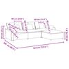 vidaXL Modular Sofa with Footstool and Cushions Dark Grey