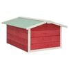 vidaXL Robotic Lawn Mower Garage 72x87x50 cm Red and White Firwood