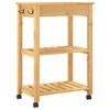 vidaXL Kitchen Trolley MONZA 60x40x88.5 cm Solid Wood Pine