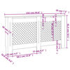 vidaXL Radiator Cover White 152x19x81.5 cm MDF