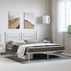 vidaXL Metal Bed Frame without Mattress with Headboard White 183x213cm