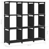 vidaXL 9-Cube Display Shelf Black 103x30x107.5 cm Fabric