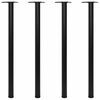 4 Height Adjustable Table Legs Black 1100 mm