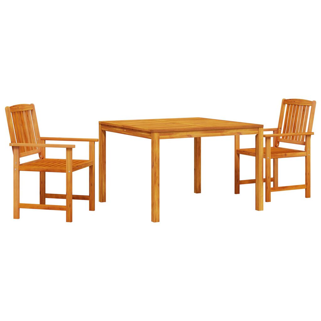 vidaXL 3 Piece Garden Dining Set Made of Solid Acacia Wood