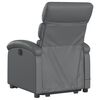 vidaXL Stand up Massage Recliner Chair Grey Faux Leather