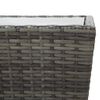 vidaXL 3 Piece Garden Bistro Set Poly Rattan and Glass Grey