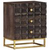 vidaXL Bed Cabinet Black 40x30x50 cm Solid Mango Wood