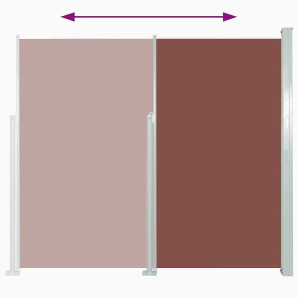 vidaXL Retractable Side Awning 120 x 300 cm Brown