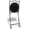 vidaXL Folding Bistro Chairs 2 pcs Ceramic Black and White