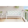 vidaXL Garden Bench Cushions 2 pcs Leaf Pattern 150x50x7 cm Fabric