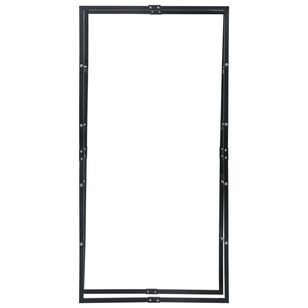 vidaXL Firewood Rack Black 100x25x200 cm Steel