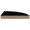 vidaXL Floating Corner Shelf High Gloss Black 35x35x3.8 cm MDF