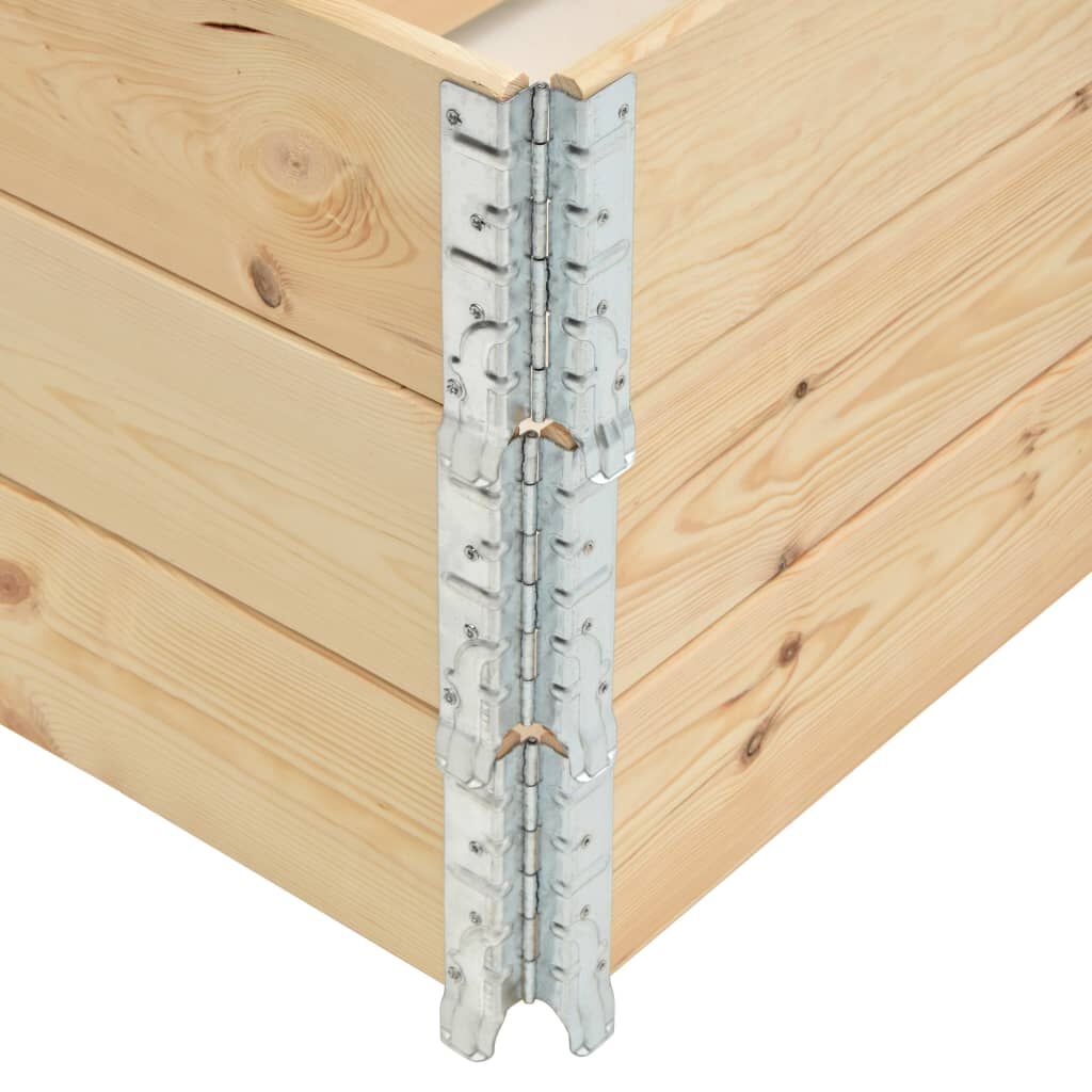 vidaXL Pallet Collars 3 pcs 50x100 cm Solid Pine Wood