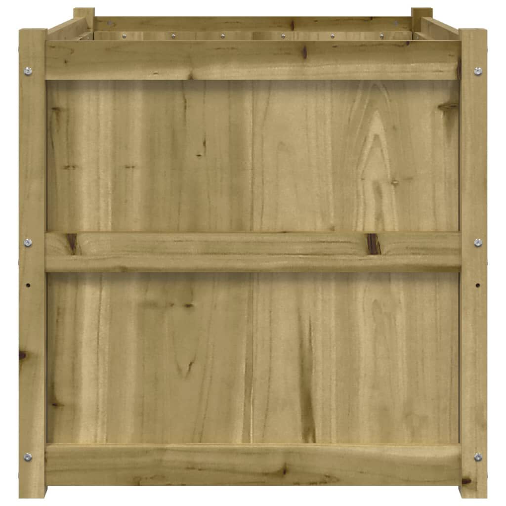 vidaXL Garden Planter 70x70x70 cm Impregnated Wood Pine
