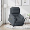 vidaXL Stand up Massage Recliner Chair Dark Grey Velvet