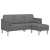 vidaXL Sofa Set Dark Grey 173 x 131 x 67 cm Fabric