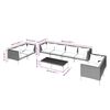 vidaXL 9 Piece Garden Lounge Set with Cushions Poly Rattan Dark Grey