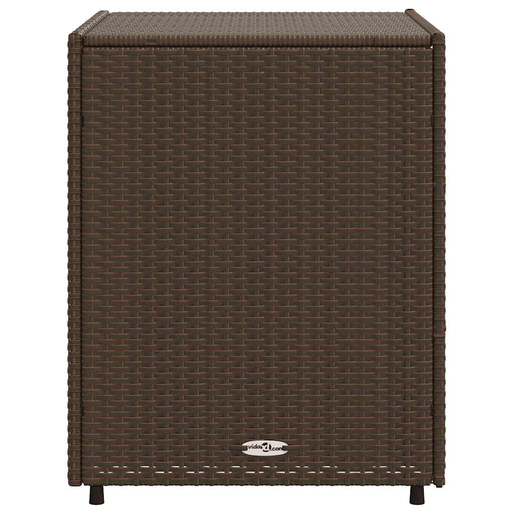 vidaXL Garden Storage Cabinet Brown 55x59x69 cm Poly Rattan