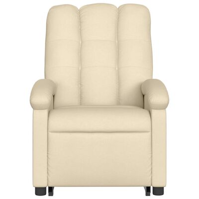 vidaXL Electric Stand up Massage Recliner Chair Cream Fabric