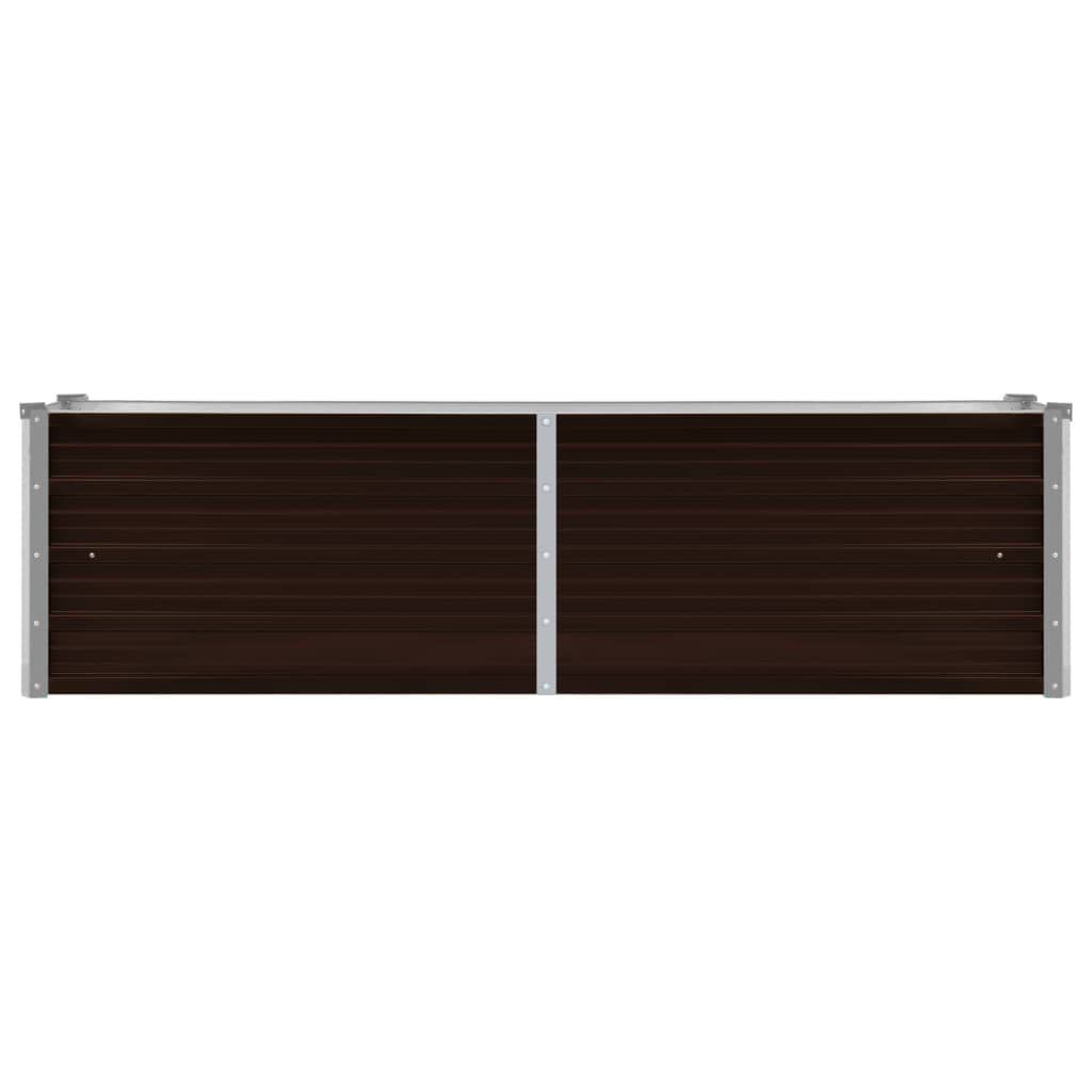vidaXL Garden Raised Bed Brown 160x40x45 cm Galvanised Steel