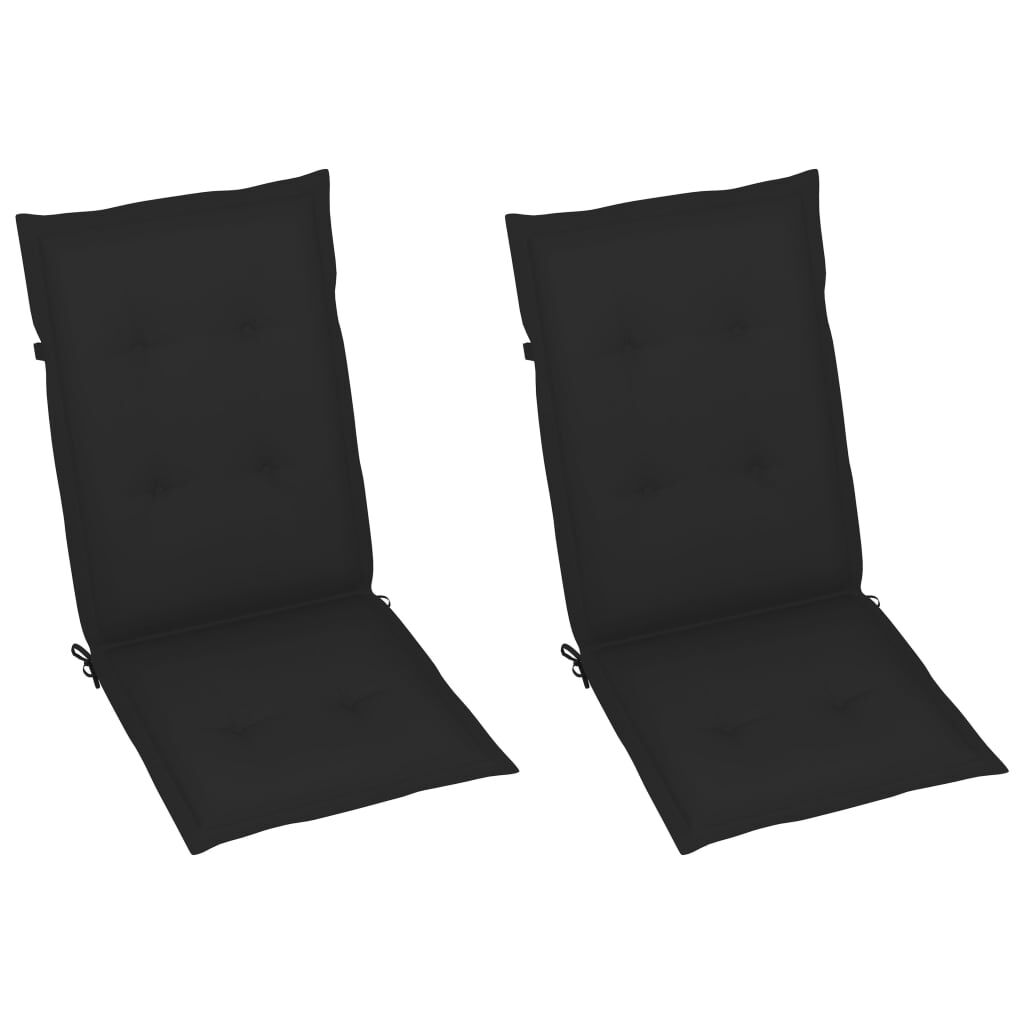 vidaXL Garden Reclining Chairs 2 pcs with Cushions Solid Acacia Wood