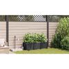 vidaXL Garden Planter 3 pcs Black Steel