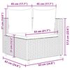 vidaXL 7 Piece Garden Sofa Set with Cushions Grey Poly Rattan