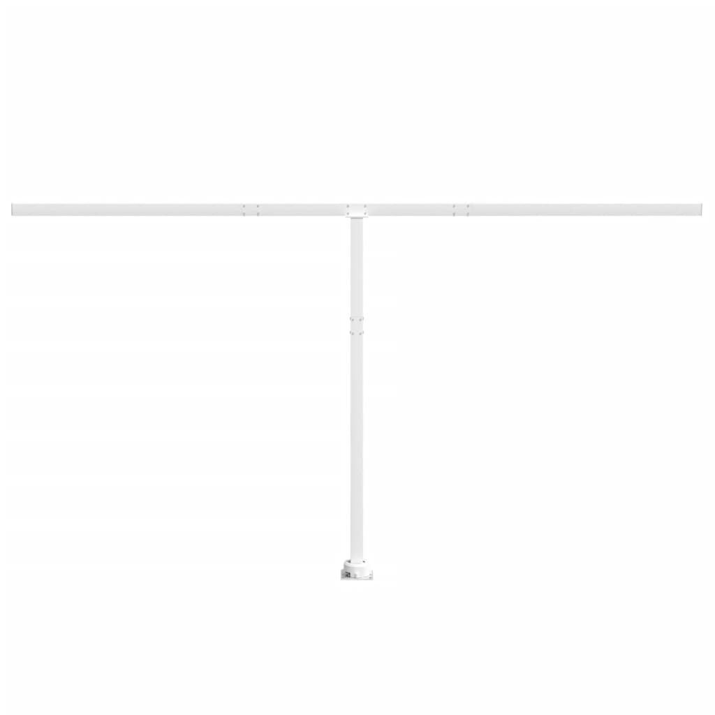 vidaXL Awning Post Set White 450x245 cm Iron