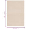 vidaXL Washable Rug Soft Shaggy Beige 160x230 cm Anti Slip