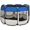 vidaXL Foldable Dog Playpen with Carrying Bag Blue 90x90x58 cm