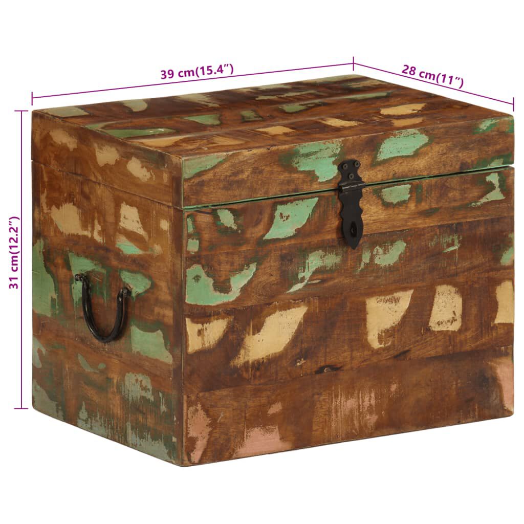 vidaXL Reclaimed Storage Box Solid Wood