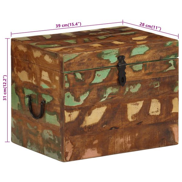 vidaXL Reclaimed Storage Box Solid Wood