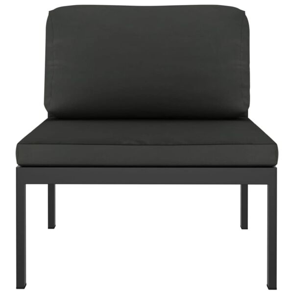 vidaXL 5 Piece Garden Lounge Set with Cushions Aluminium Anthracite