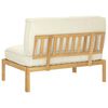 vidaXL Sofa Set with Cushion Cream 120 x 92 x 69 cm Solid Acacia Wood