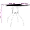 vidaXL Garden Table Anthracite 80x80x72.5 cm Steel Mesh