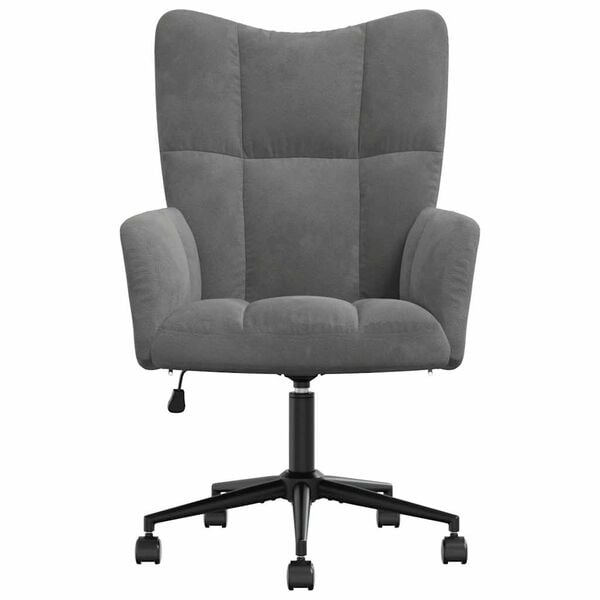 vidaXL Relaxing Chair Dark Grey Velvet