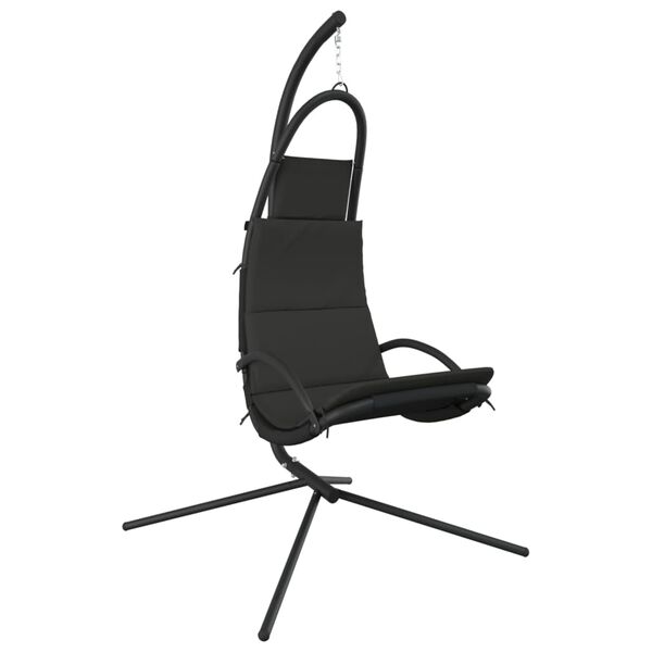 vidaXL Garden Swing Chair with Cushion Dark Grey Oxford Fabric&Steel