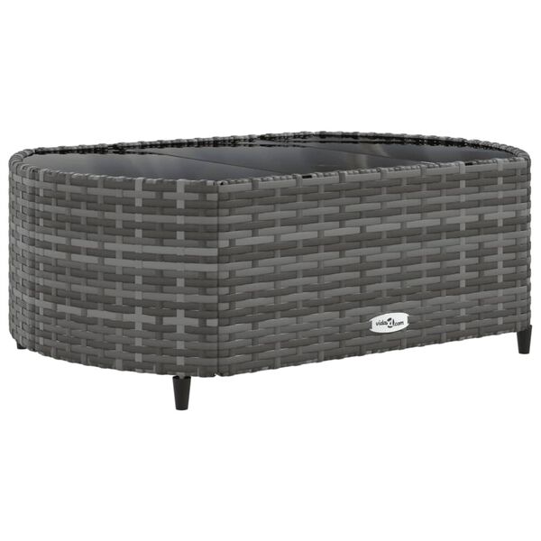 vidaXL 5 Piece Garden Sofa Set with Cushions Grey Poly Rattan