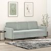 vidaXL 3-Seater Sofa Light Grey 180 cm Velvet