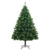 vidaXL Artificial Hinged Christmas Tree 300 LEDs 210 cm